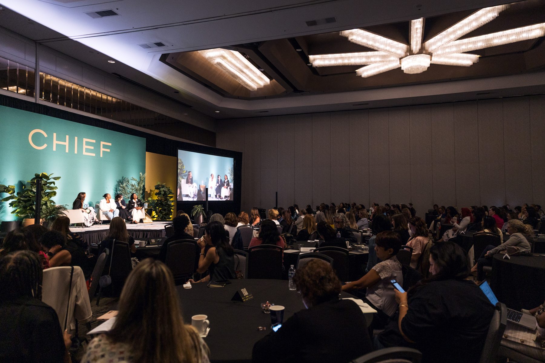 Bruna Talarico speaking on the ChiefX panel on AI and the creative economy, Los Angeles, 2026